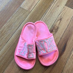 PINK || bright pink slipper slides